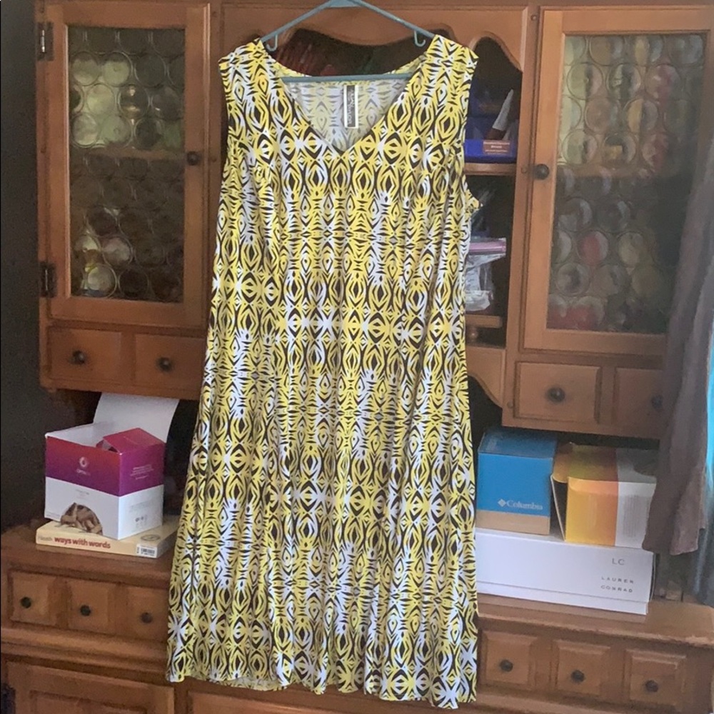 Julian Taylor Yellow and Black Dress Size 14w